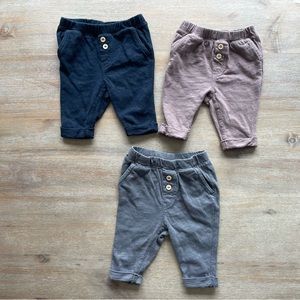 NB / 1-2M H&M Organic Cotton Baby Pants/Trousers (Set of 3)
